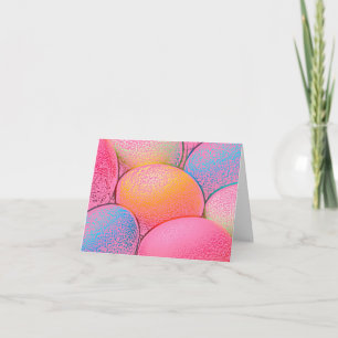 Multi coloured pastel Easter eggs Holiday Card