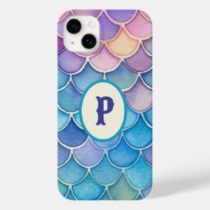 Multi-Coloured Pastel Personalized Mermaid  Case-Mate iPhone 14 Plus Case