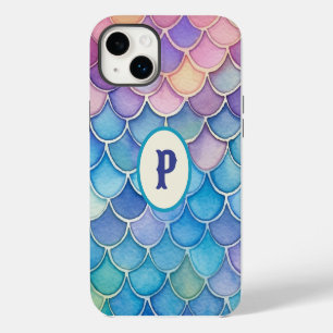 Multi-Coloured Pastel Personalized Mermaid  iPhone 14 Plus Case