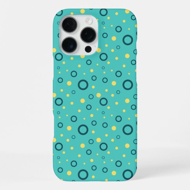 Multi Coloured Pattern Circles Green Custom iPhone Case (Back)