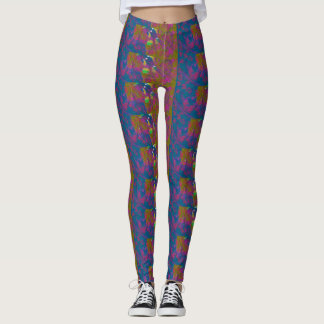 Multi-Coloured Patterned Leggings
