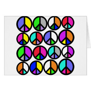 Multi-coloured Peace Symbols
