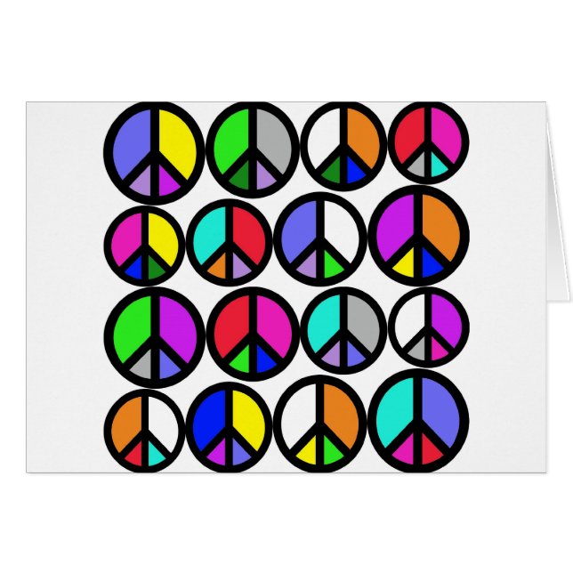 Multi-coloured Peace Symbols (Front Horizontal)