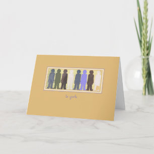 Multi-coloured People "la gente" Card