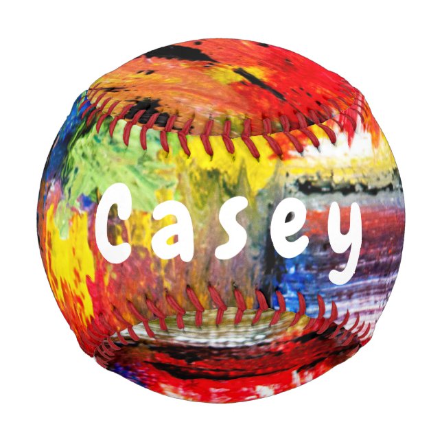 Multi Coloured Personalized Baseball (Back)