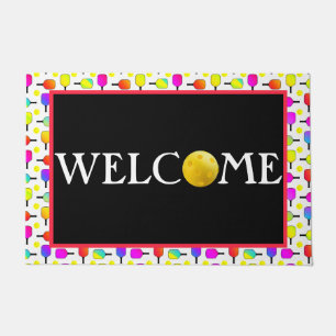 Multi-Coloured, Pickleball Paddles & Balls, Welcom Doormat