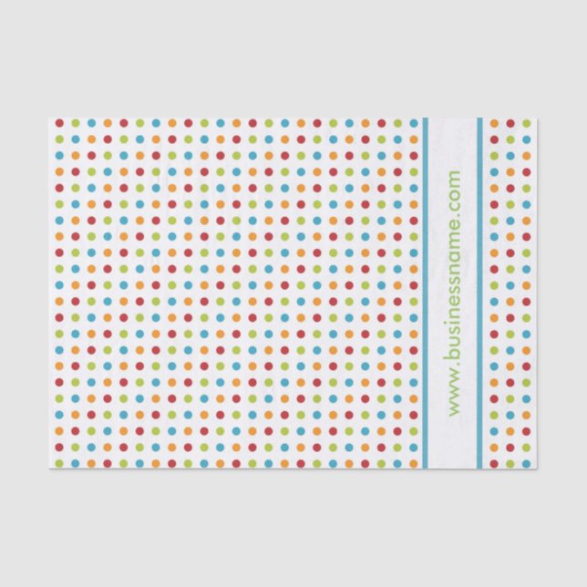 Multi-Coloured Polka Dot Tissue Paper (Front)