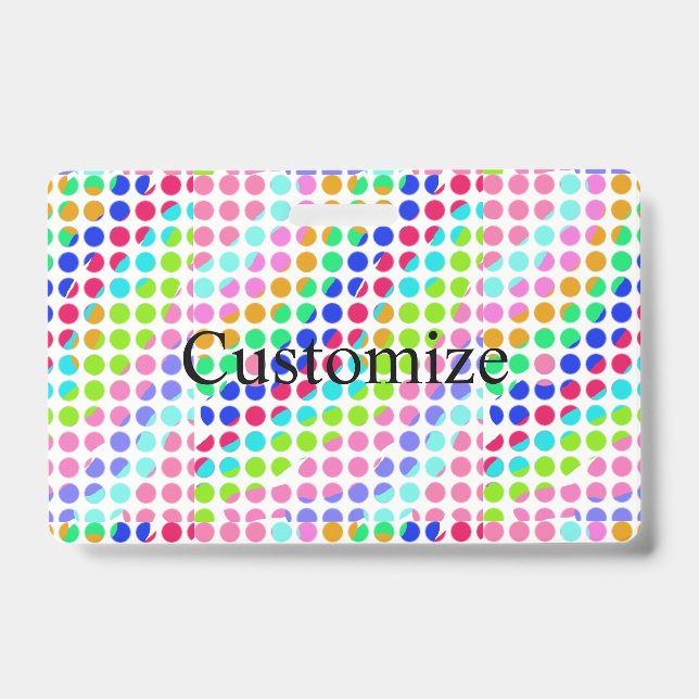 multi-coloured polka dots Thunder_Cove Badge (Front)