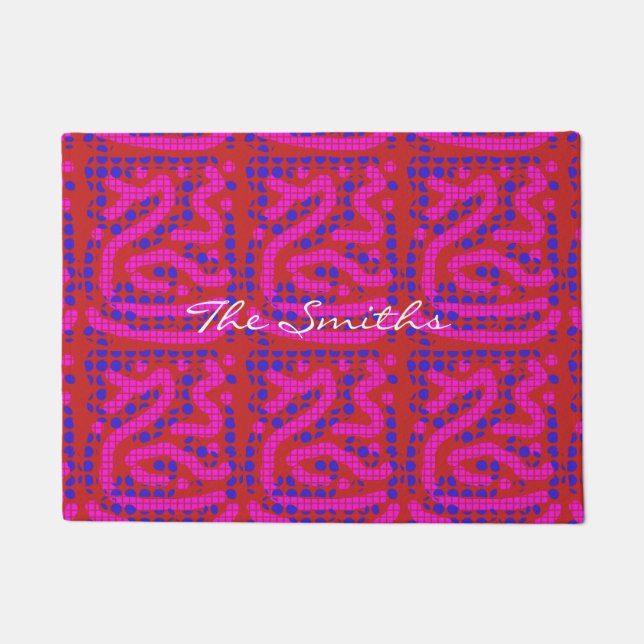 multi-coloured polka dots Thunder_Cove Doormat (Front)