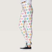 Multi-coloured Scallop Clam Seashell Leggings