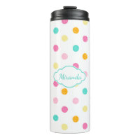 Multi Coloured Scribble Dots with Monogram