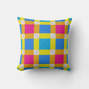 Multi Coloured Seamless Stripes Art Design Abstrac Throw Pillow