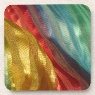 Multi Coloured Silken Cloth Coaster