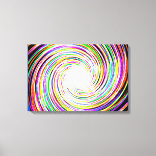 Multi Coloured Spark Swirl Canvas Print