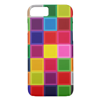 Multi Coloured Squares Girly Iphone 7 case
