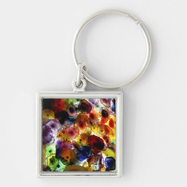 Multi-Coloured Stained Glass Keychain (Front)
