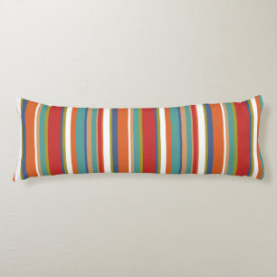 Multi Coloured Stripe Pattern Body Pillow