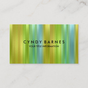 Multi Coloured Stripe Sheen Business Card