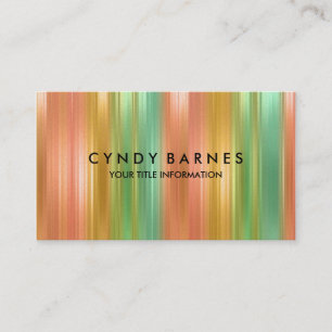 Multi Coloured Stripe Sheen Business Card