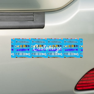 Multi-coloured striped fish Thunder_Cove Bumper Sticker