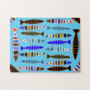 Multi-coloured striped fish Thunder_Cove Jigsaw Puzzle