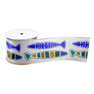 Multi-coloured striped fish Thunder_Cove  Satin Ribbon