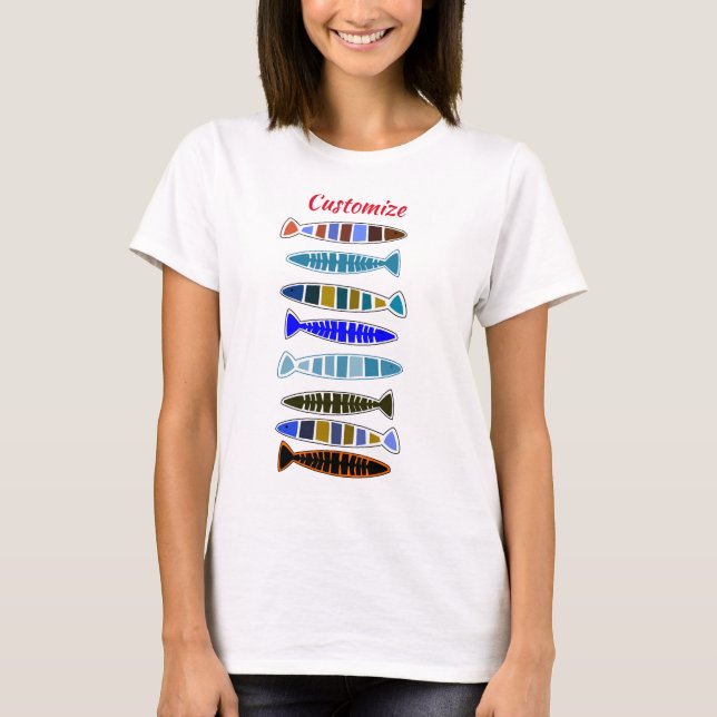 Multi-coloured striped fish Thunder_Cove  T-Shirt (Front)