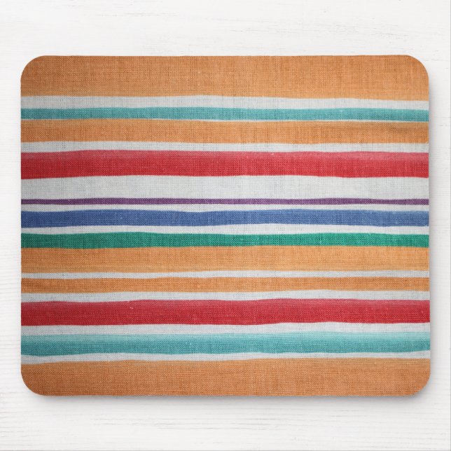 Multi-coloured Striped Mousepad (Front)
