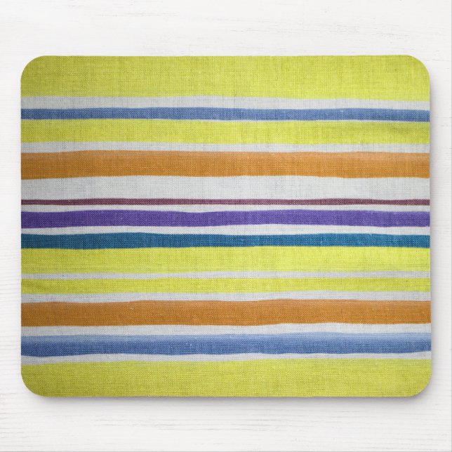 Multi-coloured Striped Mousepad (Front)