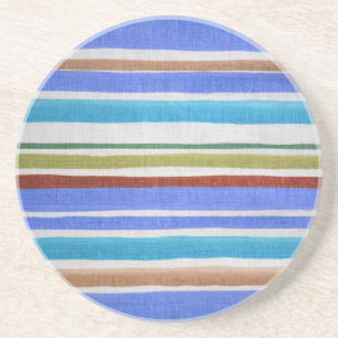 Multi-coloured Striped Sandstone Coaster