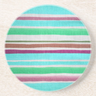 Multi-coloured Striped Sandstone Coaster