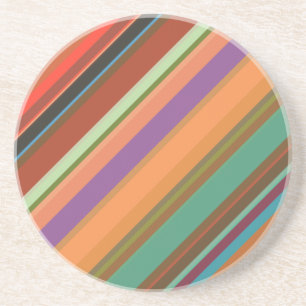 Multi-Coloured Stripes #1 Coaster