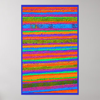 Multi-Coloured Stripes Poster