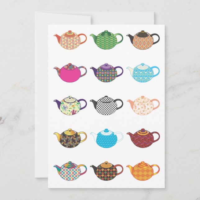Multi-coloured Tea Kettles (Front)