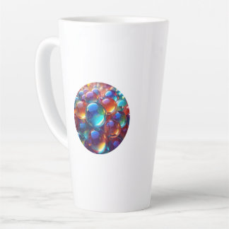 Multi Coloured Transparent Glass Balls Latte Mug