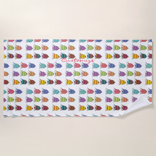 Multi-coloured Tropical Fish Thunder_Cove  Beach T Towel