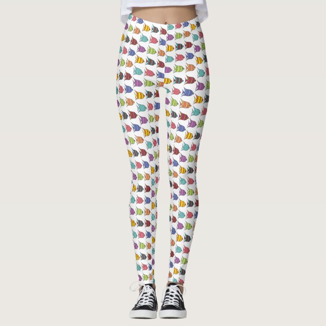 Multi-coloured Tropical Fish Thunder_Cove Leggings (Front)
