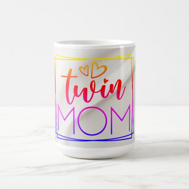 Multi-Coloured Twin Mom Coffee Mug (Center)