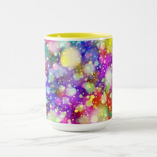 Multi coloured two toned coffee mug. mug (Center)