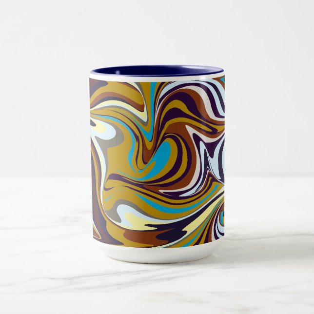 Multi coloured two toned coffee mug. mug (Center)