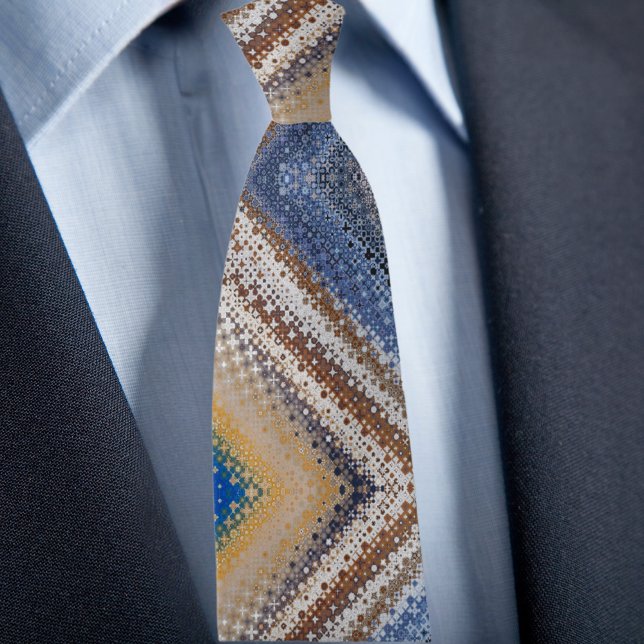Multi Coloured Zig Zag Pattern Necktie (Creator Uploaded)