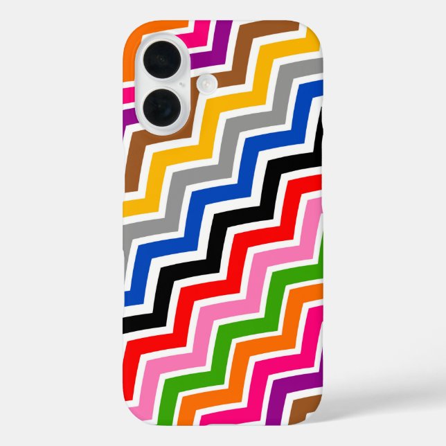 Multi Coloured Zigzag Chevron Pattern Design  Case-Mate iPhone Case (Back)