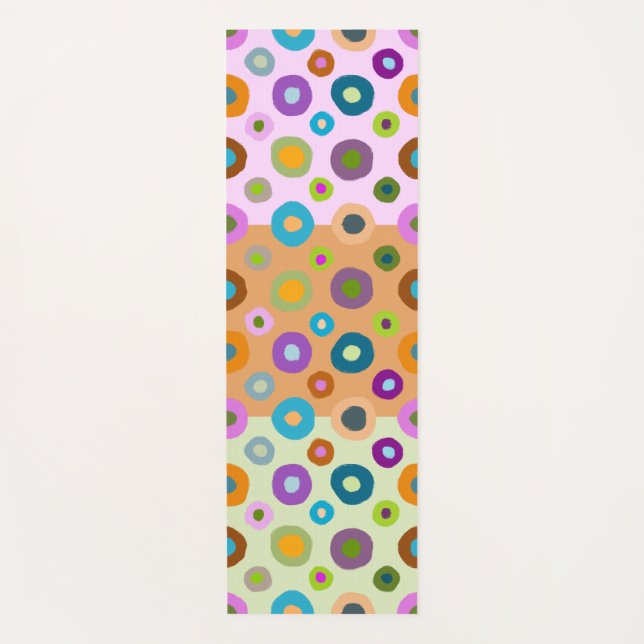 Multi Colourful yoga Matt funky boho double sided Mat (Front)
