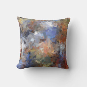 Multi Colours Abstract Art Painting 3 Throw Pillow