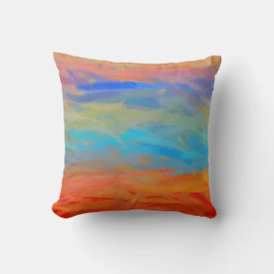 Multi Colours Abstract Art Painting 5 Throw Pillow