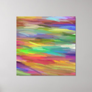 Multi Colours Abstract Art Painting 6 Canvas Print