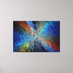 Multi Colours Abstract Art Painting Canvas Print