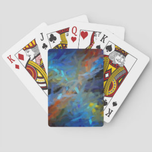 Multi Colours Abstract Art Painting Playing Cards