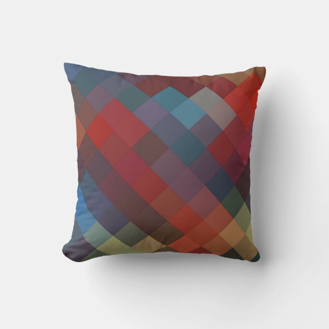 Multi Colours Diamond Seamless Pattern 2 Throw Pillow (Front)