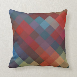 Multi Colours Diamond Seamless Pattern 2 Throw Pillow